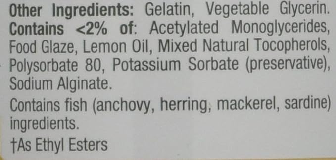 Nature's Bounty Mini Fish Oil Softgels 1290 mg Omega-3 Supports Heart Health Odor-Less 90 Mini Coated Softgels - Pack of 2