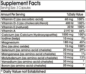 Bone Formula with Hydroxyapatite ~ 200 Capsules - No Additives ~ Naturetition Supplements