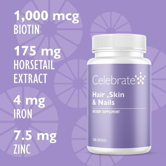 Celebrate Vitamins Hair Skin and Nails - 120 Capsules
