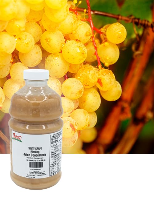 Nature Blessed 100% Pure Riesling White Grape Concentrate - 1 Quart (1/32 fl oz bottle) Applications: Home Wine Making Beer Brewing Distilling Smoothies Jelly Production