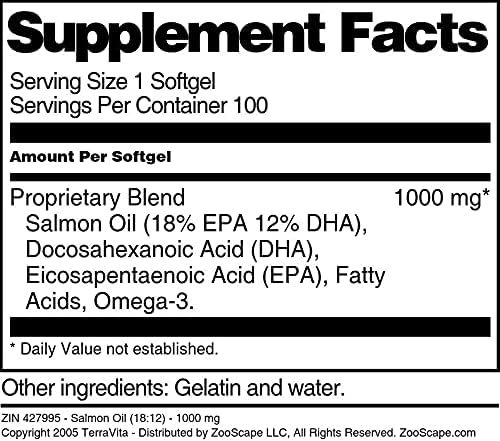 Salmon Oil (18:12) - 1000 mg (100 softgels ZIN: 427995) - 2 Pack