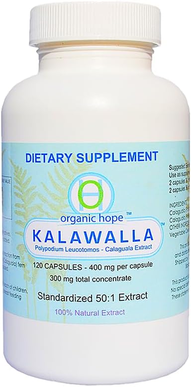 (Calaguala) with Polypodium Leucotomos for Immune System Support Highest Potency 50:1 Extract 400mg. (120 Veggie Caps)