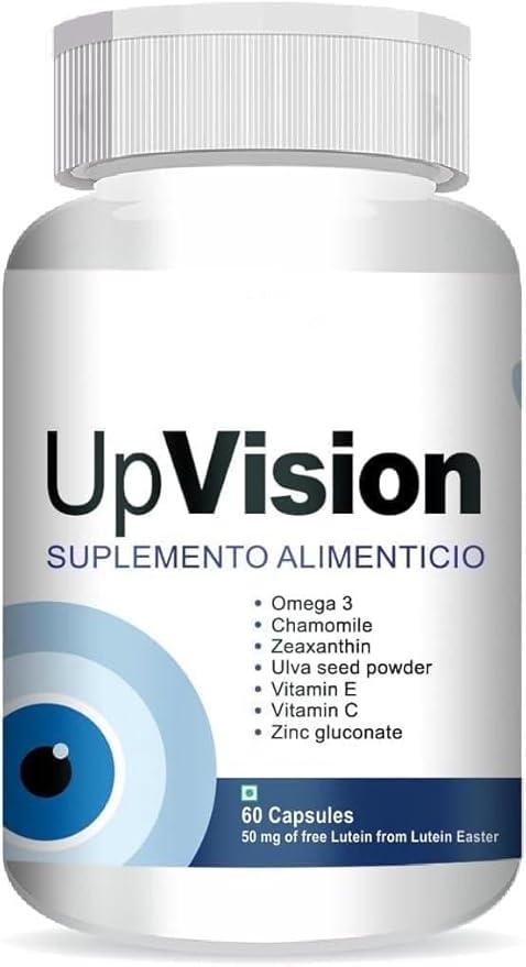 Upvision Eye Care Supplemnt for Eye Health with Omega-3 Vitamin E Vit A Vit C Lutein Zeaxanthin Vit B2 Vegetarian 60 Capsules-Pack of 1