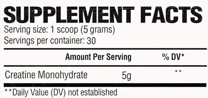 6 Containers Raw Creatine Monohydrate 100 Servings Per Container100% Pure Unflavored Powder