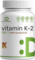DEAL SUPPLEMENT Vitamin K2 MK-7 200mcg Per Serving 240 Coconut Oil Softgels | Easily Absorbed Menaquinone-7 Form | Bone Joint &amp Immune Support – Non-GMO