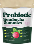 Probiotic Kombucha Gummies with Prebiotics Probiotics &amp Postbiotics – Digestive &amp Gut Health Support – Daily Balance Bloating Comfort &amp Microbiome Support – Vegan Non-GMO 60 Gummies