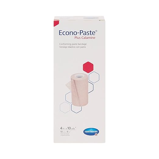 Hartmann 47410000 Econo-Paste Conforming Zinc-Oxide Paste Bandage with Calamine Latex-Free 4 Width 10 yd. Length (Pack of 12)