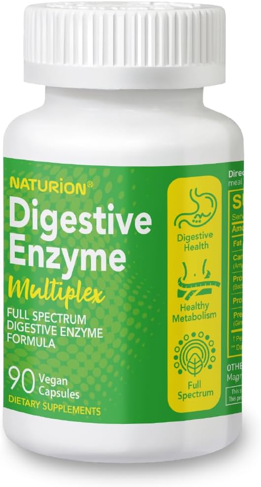 Digestive Enzyme Multiplex - Multi Enzymes Probiotic 12 Strains &amp Prebiotic for Digestive Health Bloating &amp Gut Health - Mealtime Discomfort Relief - 90 Vegan Capsules 90 Day Supply