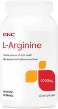 GNC L Arginine 1000mg Supplement Supports Healthy Blood Vessel Tone 90 Servings