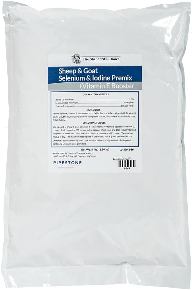 The Shepherd's Choice Selenium &amp Iodine Premix + Vitamin E Booster
