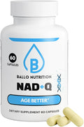 NAD+Q Supplement – NAD Plus with Quercetin Resveratrol &amp Japanese Knotweed Extract – Cellular Energy &amp Healthy Aging Support – 60 Capsules