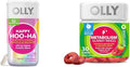 OLLY Happy Hoo-Ha Probiotic for Women Vaginal Health Capsules 25 Count &amp Metabolism Gummy Rings for Energy 30 Count