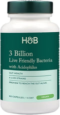 Holland and Barrett Live Friendly Bacteria with Acidophilus 3 Billion 60 Capsules