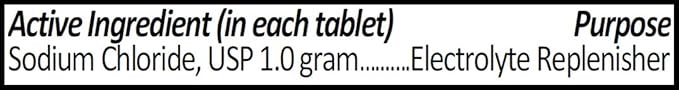 Sodium Chloride Tablets 1 Gm USP Normal Salt Tablets - 100 Tablets (Pack of 3) by CitraGen Pharmaceuticals Inc.