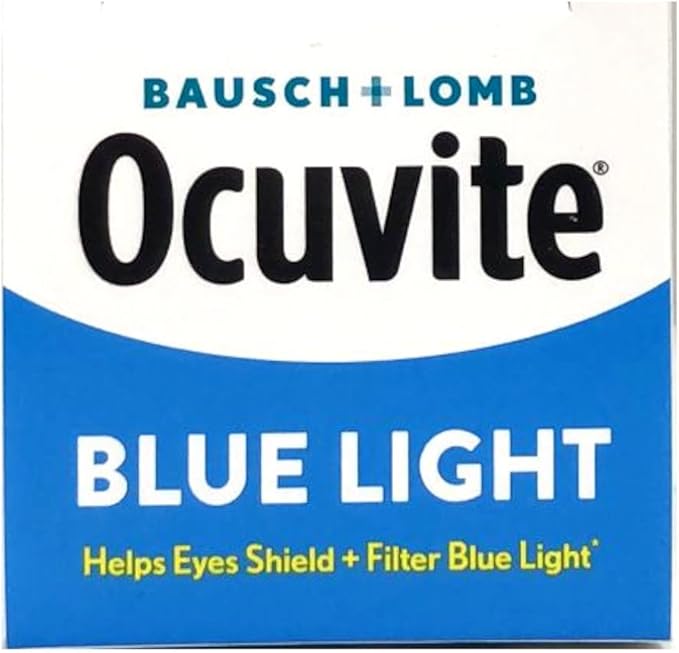 Bausch + Lomb Ocuvite Blue Light Eye Health – Mini Soft Gels with 25 mg Lutein + 5 mg Zeaxanthin – Eye Defense for Screen Time Gamers &amp Digital Device Users 30 ct (Pack of 4)