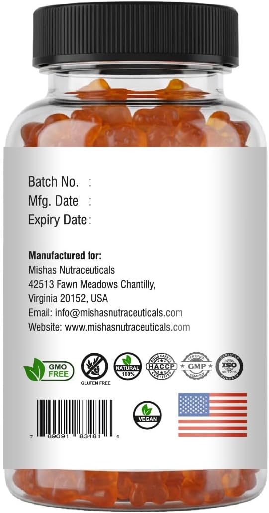 Mishas Nutraceuticals Black Seed Oil and Honey Gummies 2% Thymoquinone Immune Support Joint Health 60 Count