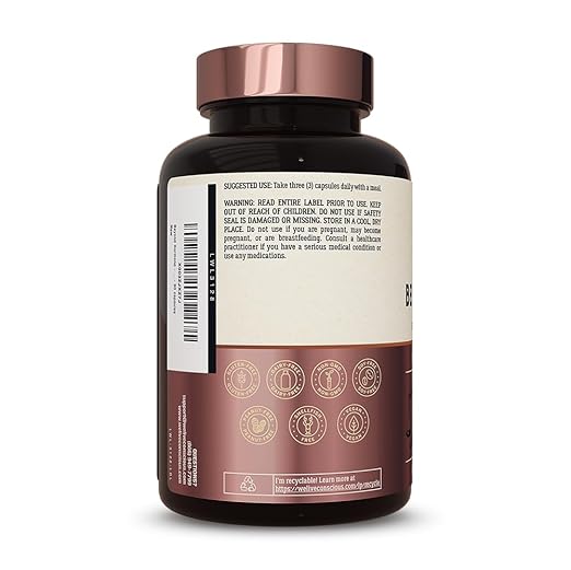 Live Conscious Beyond Hormone Daily Menopause &amp PMS Supplement - Metabolism Support &amp Healthy Estrogen Balance for Women - Berberine DIM Chaste Tree Berry Maca Root Myo &amp D-Chiro-Inosi