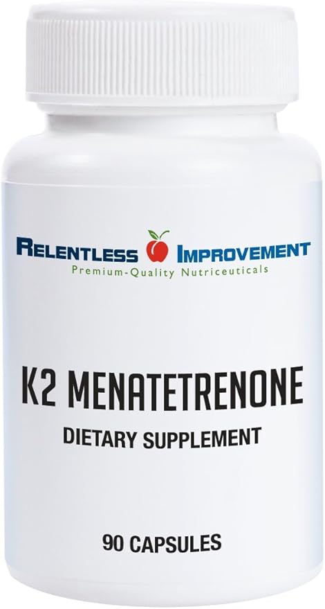 Natural Vitamin K2 MK4 - High-Potency 15000mcg Supports Bone and Arterial Health Soy-Free Vegi-Capsules