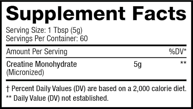 Musclesport Creatine Monohydrate Powder - Micronized Creatine Monohydrate - Energy Strength &amp Endurance - 300g Unflavored