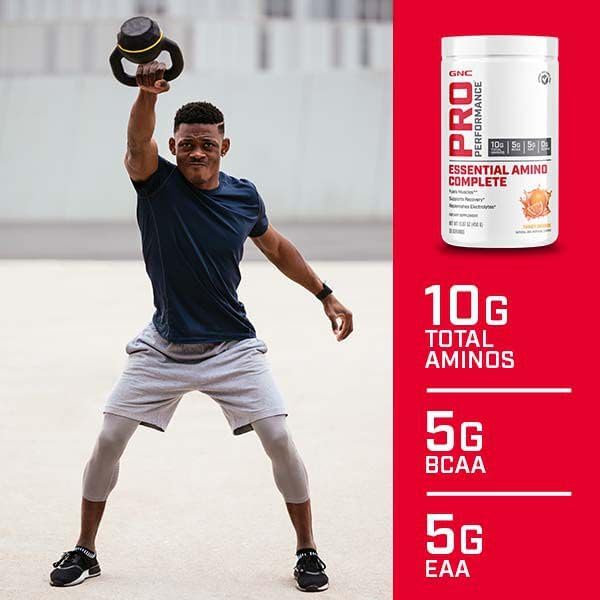 GNC Pro Performance Essential Amino Complete Strawberry Banana 15.87 oz. Supports Muscle Recovery