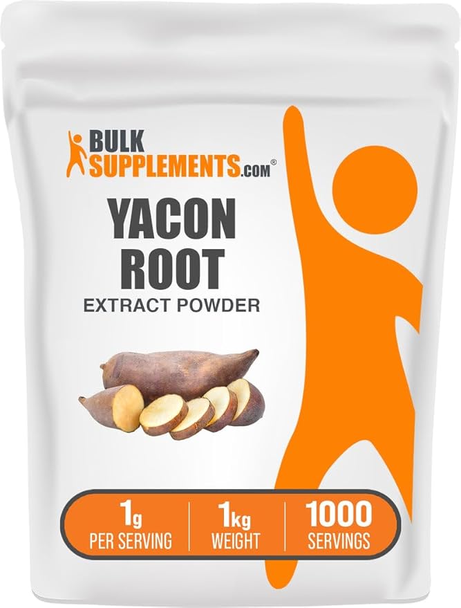 BulkSupplements.com Yacon Root Extract Powder - Sugar Substitute Natural Fiber Sweetener - Gluten Free 1g per Serving 1kg (2.2 lbs) (Pack of 1)