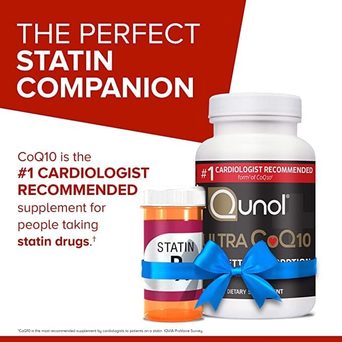 Qunol CoQ10 100mg Softgels Ultra 3X Better Absorption Coenzyme Q10 Supplements - Antioxidant Supplement for Vascular and Heart Health &amp Energy Production - 6 Month Supply - 180 Count