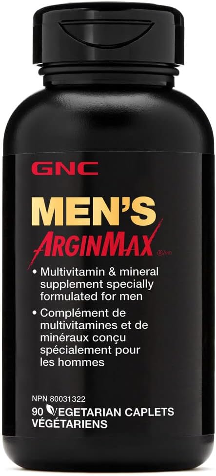 GNC Mens Arginmax Sexual Health Supplement for Men 90 Count Supports Blood Flow and Vitality