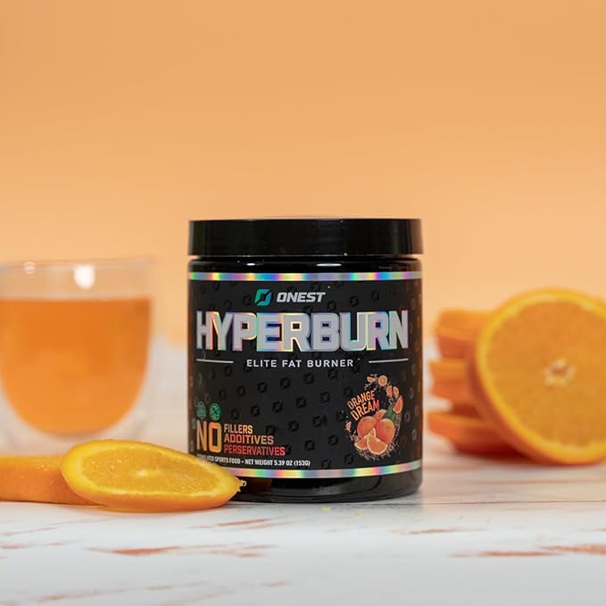 ONEST Hyperburn Fat Burner Powder – 153g (30 Servings) Enhanced Energy Boost &amp Performance Support Supplement Metabolism Booster &amp Sports Nutrition Powder for Men and Women