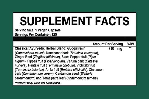 Kanchnar Guggul – Thyroid &amp Glandular Harmony – 120 Vegan Capsules – Harmony Nutraceuticals Guggul Resin