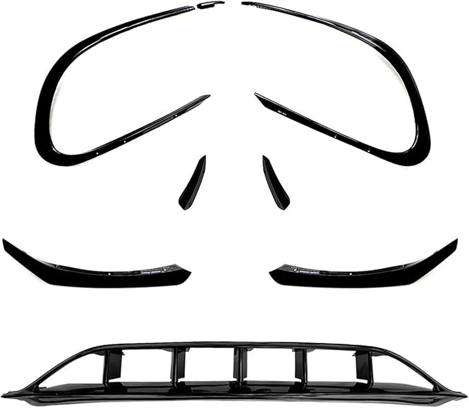 Kiyah Car Front Bumper Lip Splitter Diffuser Lip Compatible for Mercedes Benz CLA-Class C117 CLA200 220 2016 2017 2018 2019 Body Kit Spoiler