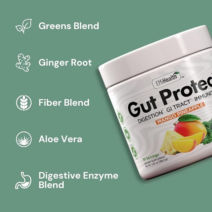 Greens Superfood Powder with Probiotics &amp Prebiotics – Super Greens Powder Smoothie &amp Juice Mix Powder - Digestive Health Immune Health &amp Regularity Support – Mango Pineapple