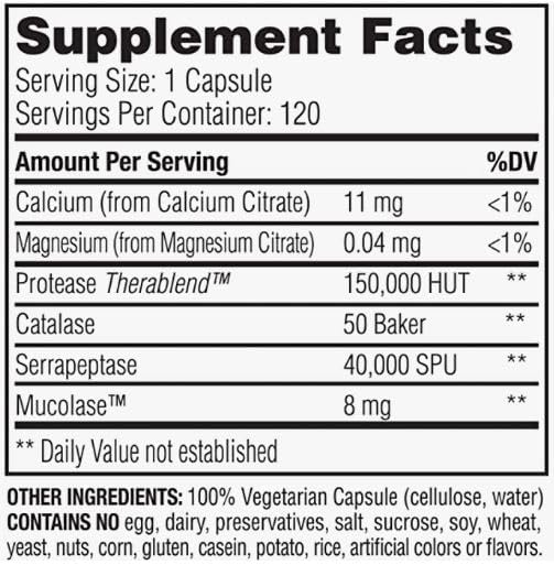 Enzymedica Immune Defense Regular Strength Proteolytic Enzymes for Immune Support 120 Count