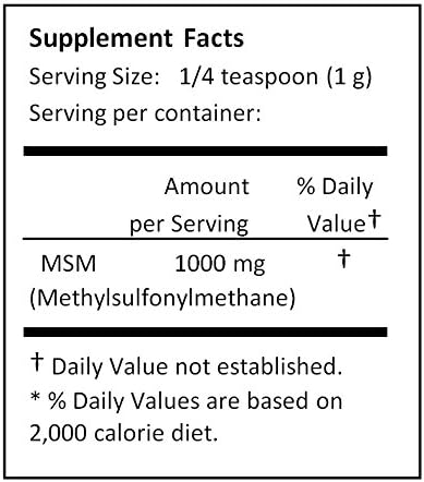 MSM (Methylsulfonylmethane) Pure Powder (4000 Grams (8.8 lb))
