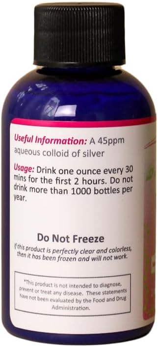 Nature's Rite Colloidal Silver - Digestive Support – Natural Formula with Silver Colloid – Promotes Digestive Comfort – Easy-to-Use 2 oz (4ct) Bottles