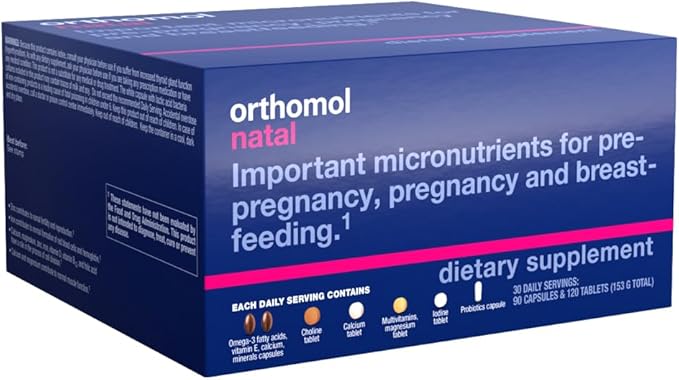 Orthomol Natal Natal Supplement Supports Health for Pre-Pregnancy Pregnancy and Breastfeeding Tablets and Capsule Supplement 30 Count (Pack of 1)