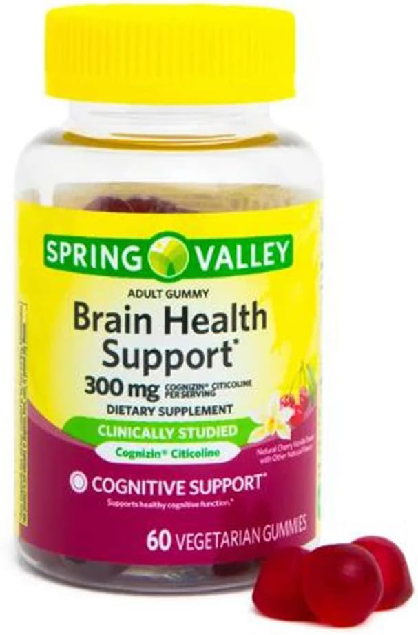 Spring Valley Brain Health Vegetarian Gummy Supplements 60ct