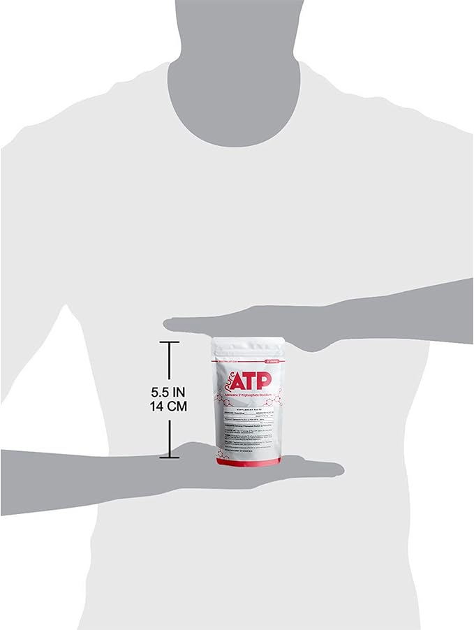 BulkStimulants Pure ATP Adenosine Triphosphate Powder - Increase Energy Endurance Strength Recovery &amp Muscle Pump Faster Than Creatine HMB &amp Nitric Oxide Natural Pre Workout Supplement -