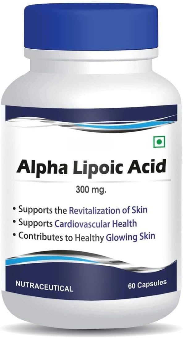 Alpha Lipoic Acid 300mg Capsules | ALA Supplement | Antioxidant Support for Energy &amp Overall Health | 60 Capsules