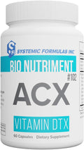 Systemic Formulas Bio Nutriment ACX – Vitamin DTX Formula – 60 Capsules | Whole Body Support with Bioavailable Nutrients (Pack of 1)