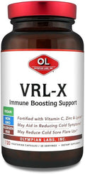 Olympian Labs VRL-X Advanced Immune Support Vitamin C Zinc &amp Lysine May Aid in Cold Sore Relief 120 Capsules
