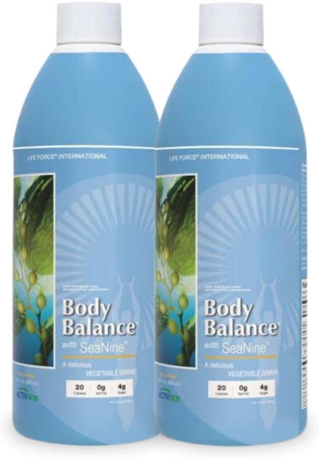 Youngevity Body Balance Land &amp Sea Plant Based Nutrition - Sea Vegetables Kelp Nori Honey Aloe Vera and More - 75+ Nutrients w/Vitamins Minerals Amino Acids - (32 Fl Oz) (2)