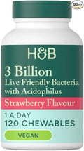 Holland and Barrett Chewable Acidophilus Strawberry (3 Billion) 120 Tablets
