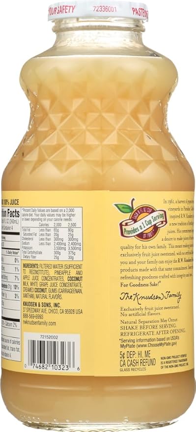 R.W. Knudsen Family BG17461 R.W. Knudsen Family Pineapple Coconut - 12x32OZ