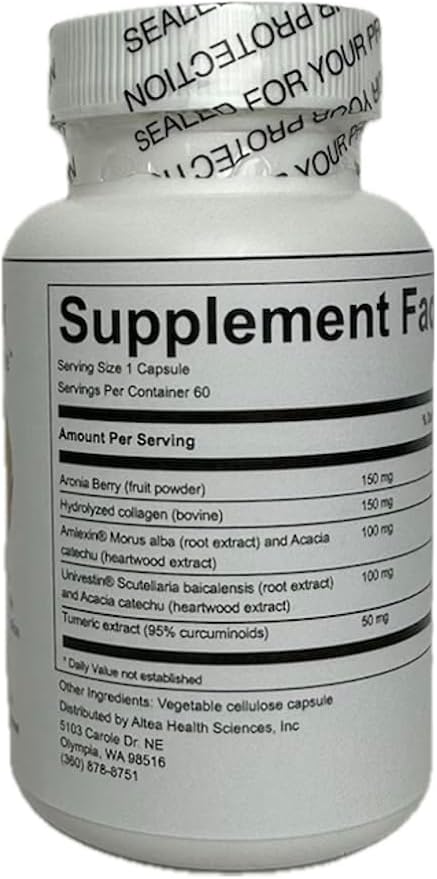 Joint Venture™ 2.0 Advanced Joint Support Supplement for Mobility &amp Comfort | with Univestin® Amlexin® High-Potency Curcumin Collagen &amp Aronia Berry