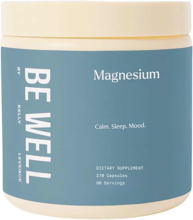 Be Well By Kelly Magnesium with GABA L-theanine &amp B6 (90 Servings 270 Capsules)