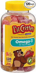 L'il Critters Omega-3 DHA Gummy 120 ea(Pack of 2)