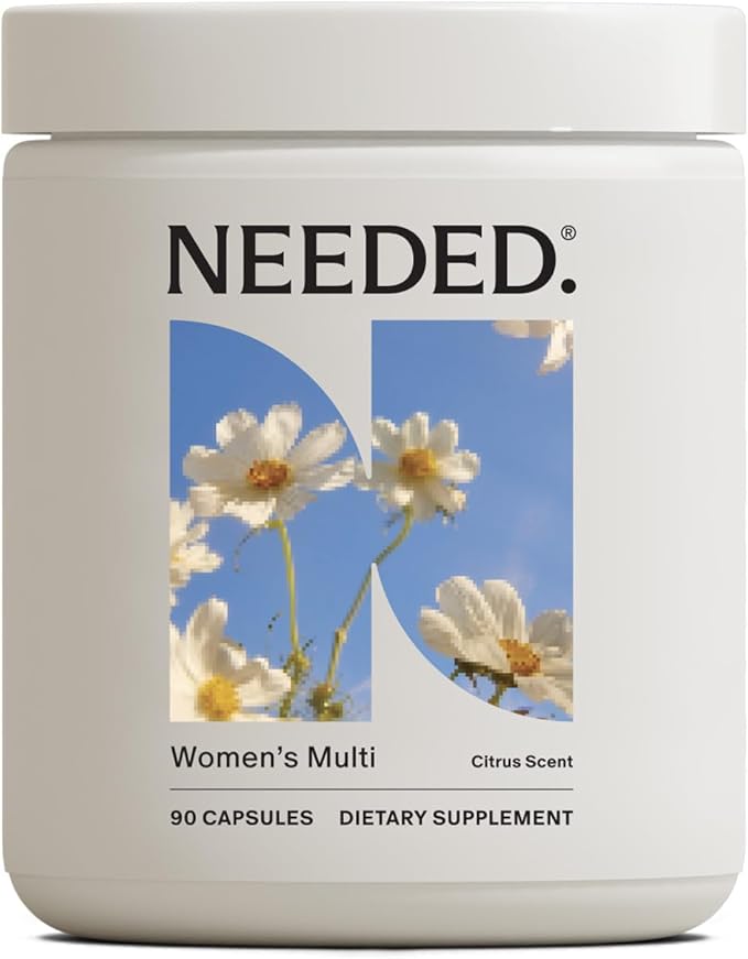 Needed. Multivitamin for Women with 23 Vitamins Minerals and Antioxidants - Daily Womens Multivitamin - Vitamin B12 B6 D3 Choline Calcium Biotin Magnesium Folate and More Citrus Scented