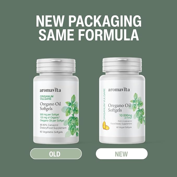 Oregano Oil Capsules – Extra Strength 86–90% Natural Carvacrol – Possibly The Most Potent Oregano Capsule – Immune Support Digestive &amp Candida Cleanse-60 Softgels