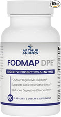Arthur Andrew Medical - FODMAP DPE Digestive Probiotics and Enzymes Relief for FODMAP Intolerance and Highly Fermentable Foods Vegan Non-GMO 60 Capsules