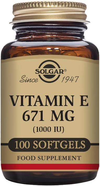 Solgar Vitamin E 670 mg (1000 IU) 100 Mixed Softgels - Natural Antioxidant Skin &amp Immune System Support - Naturally-Sourced Vitamin E - Gluten Free Dairy Free - 100 Servings